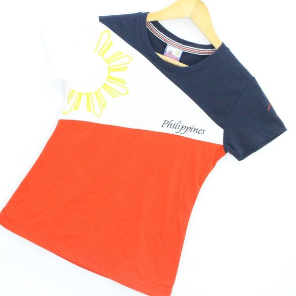 My Philippines T-Shirt Women's Casual Multicolor Flag Colorblock New Size Small - Picture 2 of 8